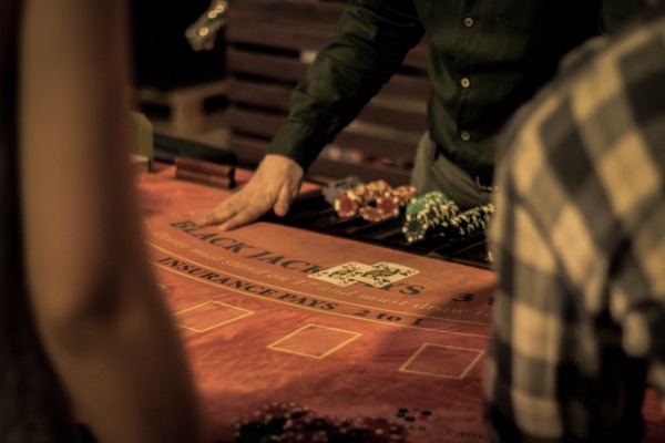 Blackjack tafel in een offline casino